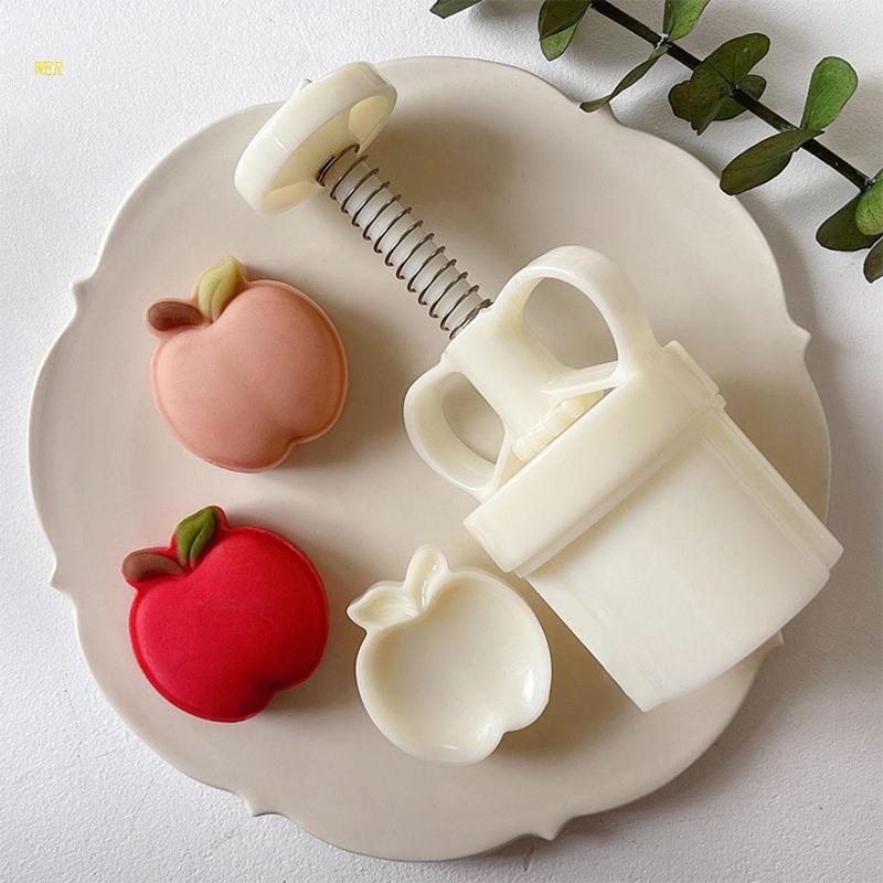 Khuôn Nhựa Làm Bánh Trung Thu Hình Quả Táo 50g DIY