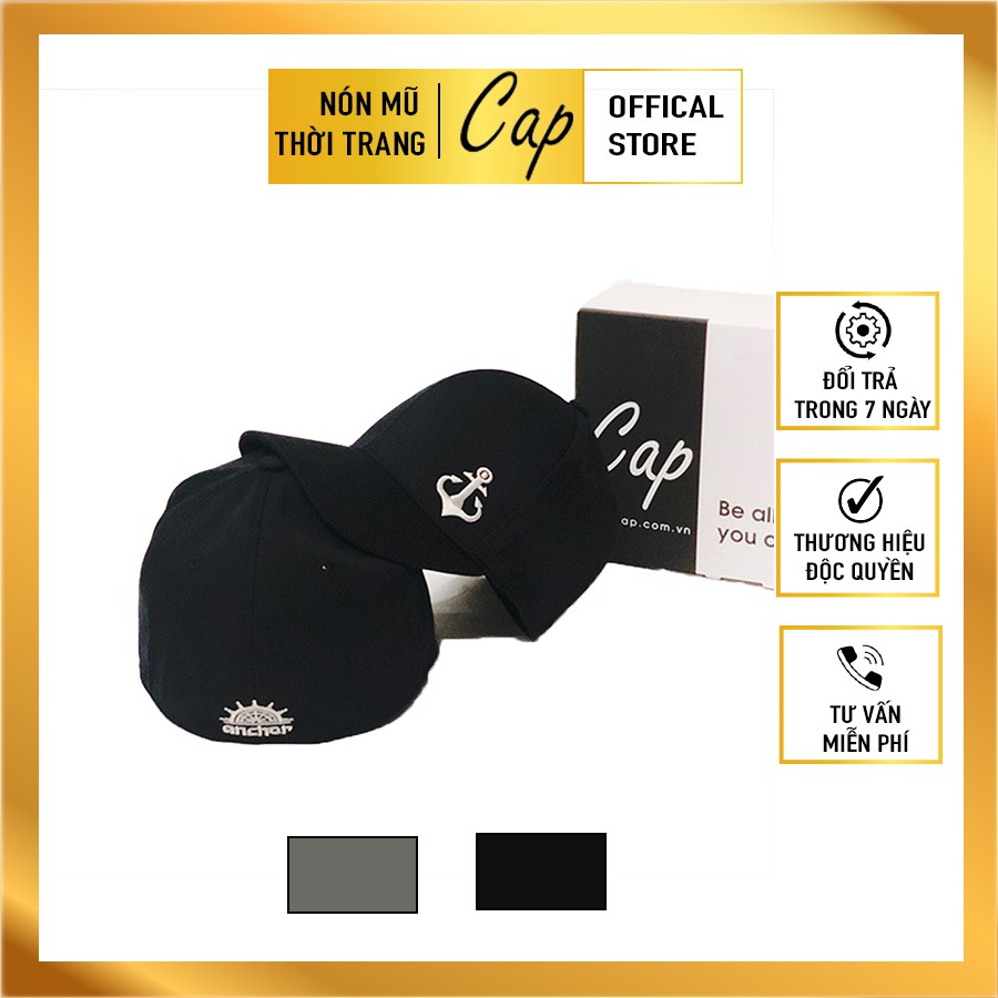Nón mũ lưỡi trai bít đuôi Anchor Fitted Cap cao cấp