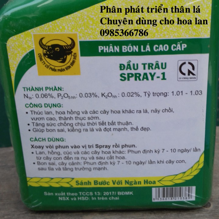 Phân bón lá cao cấp cho lan dạng bình xịt ( màu xanh)