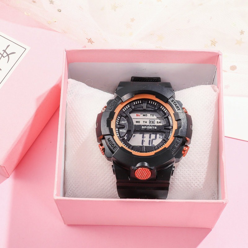 Đồng Hồ Điện Tử Nam Nữ Thể Thao Sport Watch Dây Cao Su Cao Cấp Mặt Tròn Hiển Thị Số Sang Trọng - Phong Cách Giới Trẻ