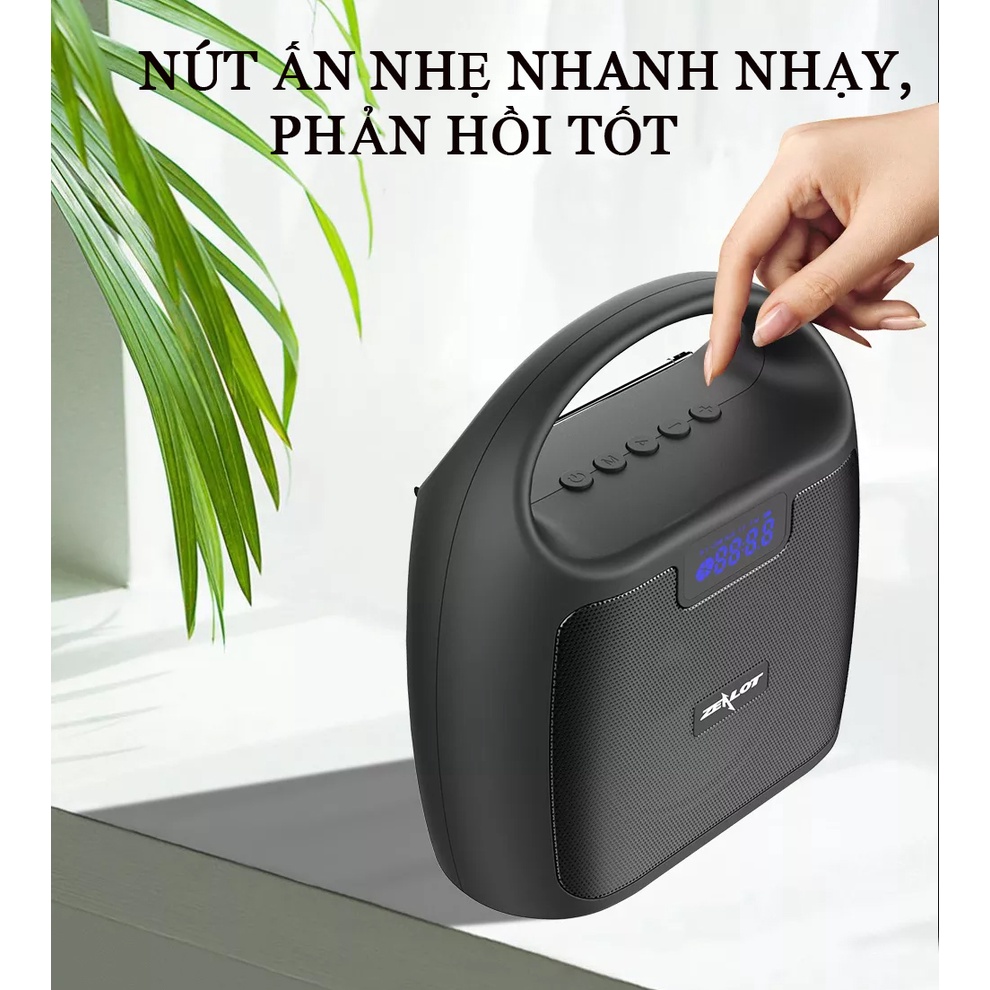 Loa bluetooth Zealot S42 hỗ trợ đài FM Radio, thẻ nhớ, USB - hàng chính hãng - BH 12 tháng