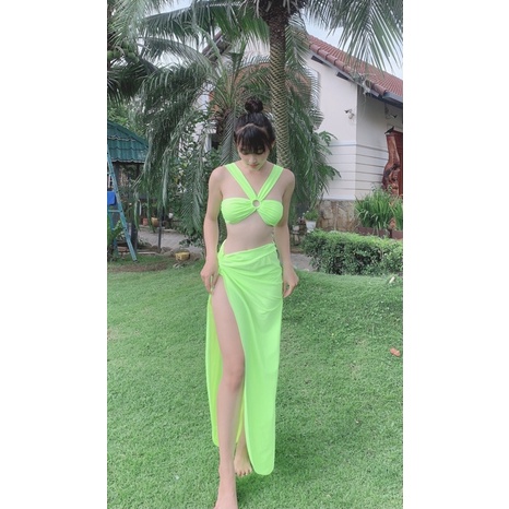 SET BIKINI ĐI BIỂN, ĐỒ BƠI HAI MÃNH KHOEN KÈM QUÂY CHỮ V HỒ NGỌC HÀ SANG CHẢNH ODERI BM-012