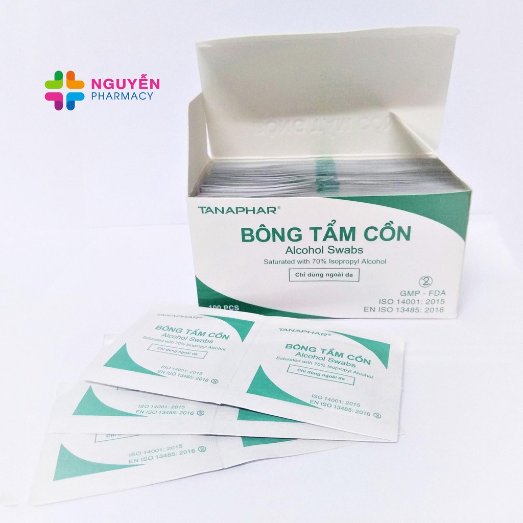 Bông tẩm cồn Tanaphar - Sát khuẩn nhanh, tiện dụng