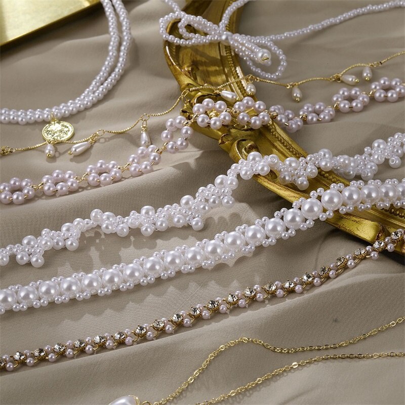 Dây chuyền đính ngọc trai giả thanh lịch cho nữ | BigBuy360 - bigbuy360.vn