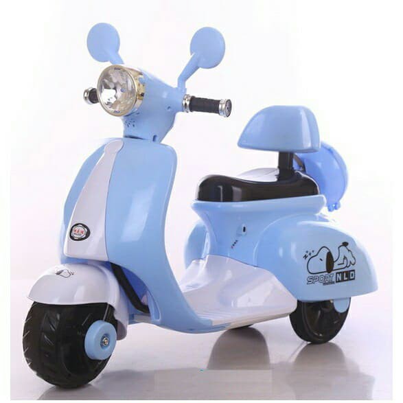 [NHẬP TOY30K] Xe máy điện Vespa kiểu mới (có đèn + nhạc + tựa lưng)