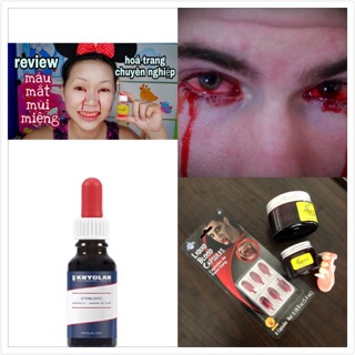  Máu Đỏ hoá trang mắt / miệng - Máu gia hoá trang HALLOWEEN Màu đỏ