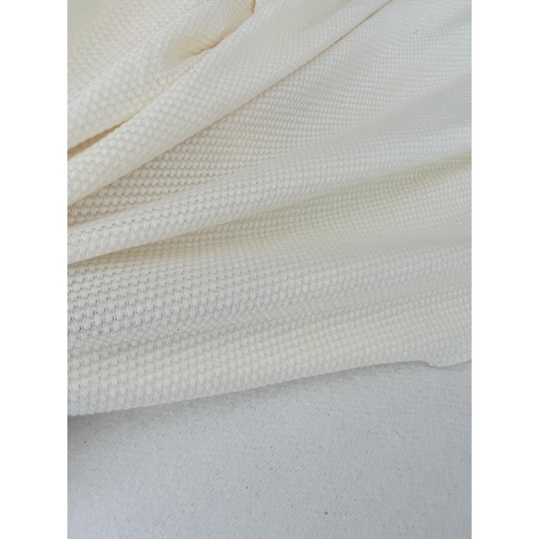 1,2m vải thun thông hơi màu kem pastel