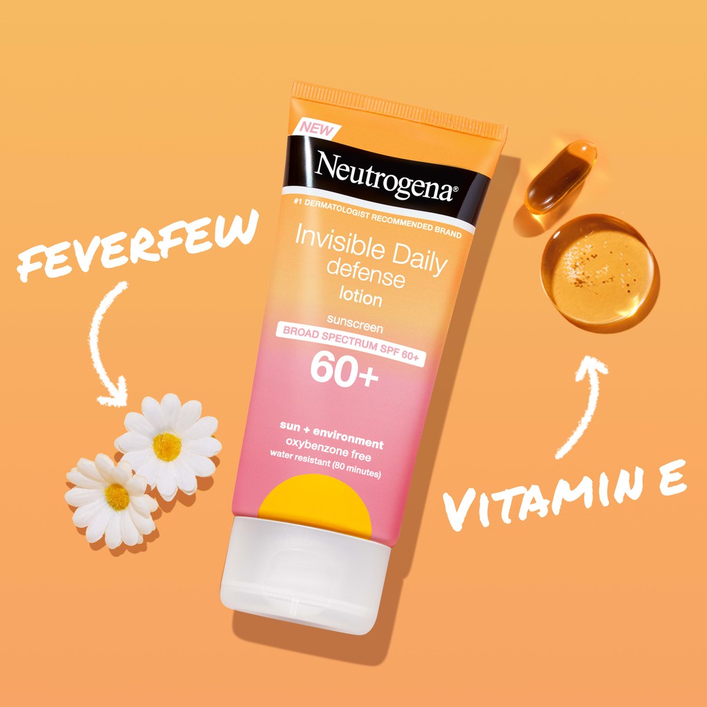 Kem chống nắng Neutrogena Invisible Daily Defense Lotion Sunscreen SPF 60+ (88mL)