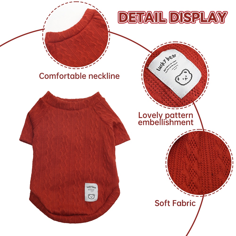 Áo Len Mềm Mại Cho Thú Cưng Áo Len Thú Cưng Mùa Thu Và Mùa Đông Áo Len Len Dễ Thương Cho Mèo Và Chó Có Thể Được Lựa Chọn Với Nhiều Màu Sắc Xs-xxl