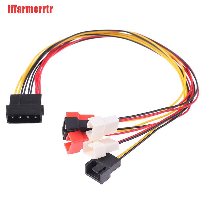 {iffarmerrtr}4Pin Molex to 3Pin Fan Power Cable Adapter Connector 12V 7V 5V Cooling Fan Cable LKZ