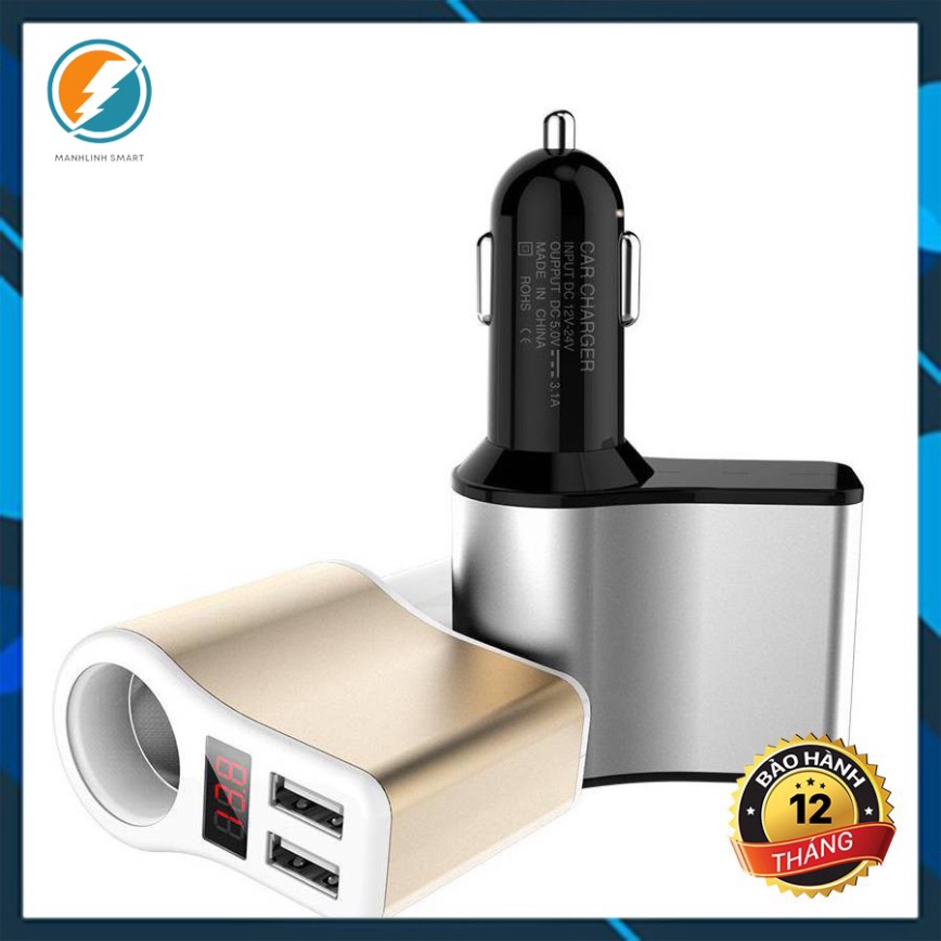 Cốc Sạc ô tô,tẩu sạc 2 cổng sạc trên ô tô YL-805 MSP 021