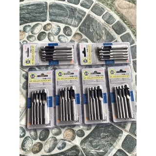 Bộ đục lỗ chuyên dụng C-MART A0137 5 cây đục lỗ tròn trên da, đột lỗ thắt lưng, vải, ron cao su đột lỗ gioăng cao su