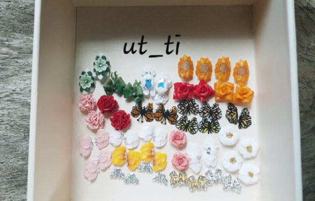 Hoa bột trang trí móng