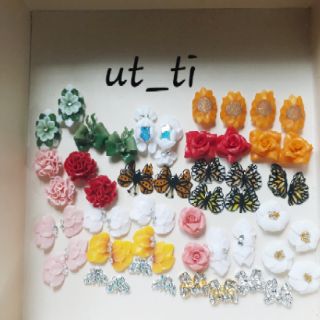 hồng 3d- hoa bột mỹ nail