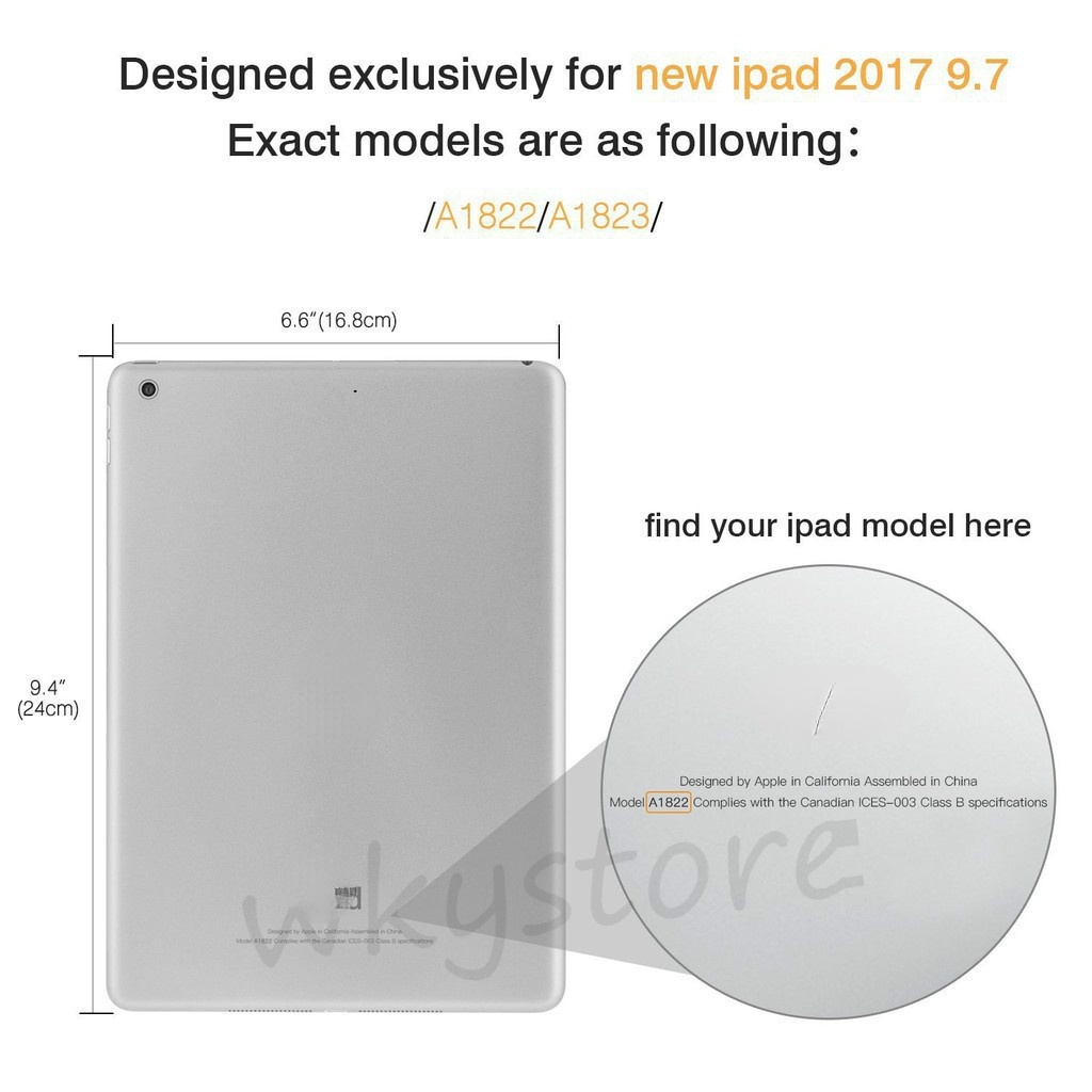 Bao da siêu nhẹ và mỏng thích hợp cho Ipad Pro 9.7inch 10.5 Air Mini 1 2 3 4 5