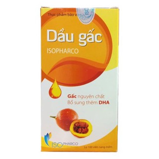 Dầu gấc Isopharco - Hỗ trợ giúp sáng mắt, ngăn ngừa lão hóa (Hộp 100 viên)