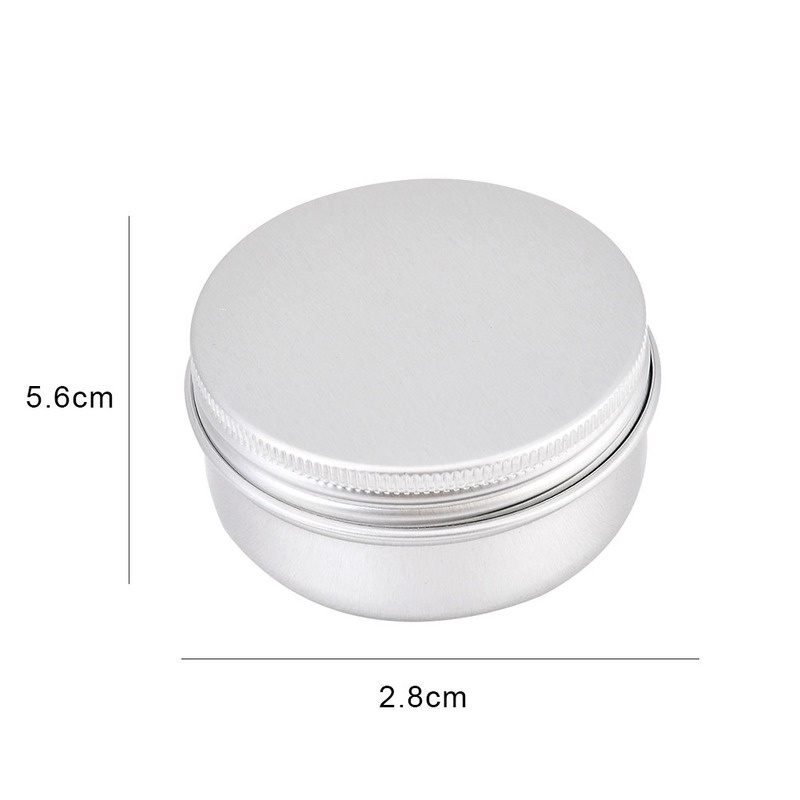 Hũ Thiếc Nhôm Rỗng Tròn 50Ml Đựng Mỹ Phẩm DIY Có Nắp Vặn Tiện Lợi CR1