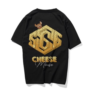 Áo thun Cheesemouse nam nữ form rộng Cotton thoáng mát