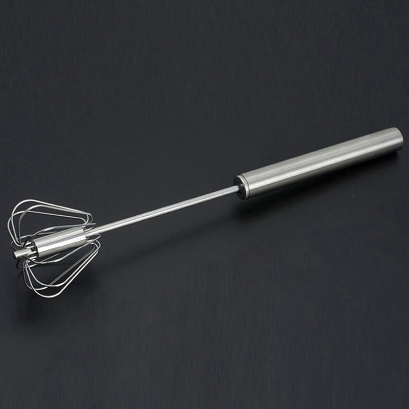 Eggbeater Hand Pressure Egg Mixer Egg Stiring Tool (Size: 30 cm, Color: Silver)