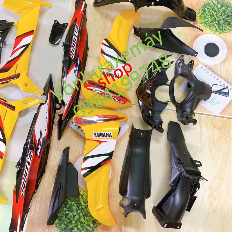 Dàn áo xe JUPITER Gravita- vỏ nhựa xe juptier MX màu VÀNG -nhựa nguyên sinh ABS cao cấp