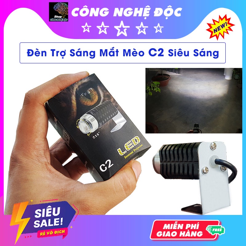 Đèn Trợ Sáng Mắt Mèo C2 Siêu Sáng (Hàng Loại 1)