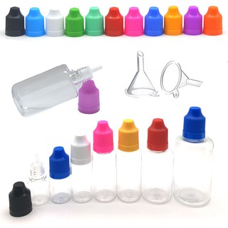 Bộ 50 3ml 5ml 10ml 15ml 20ml 30ml 50ml 100ml Chai nhỏ giọt nhựa PET Chai kim rỗng cứng có mũ chống trẻ em Đầu nhỏ giọt mỏng dài