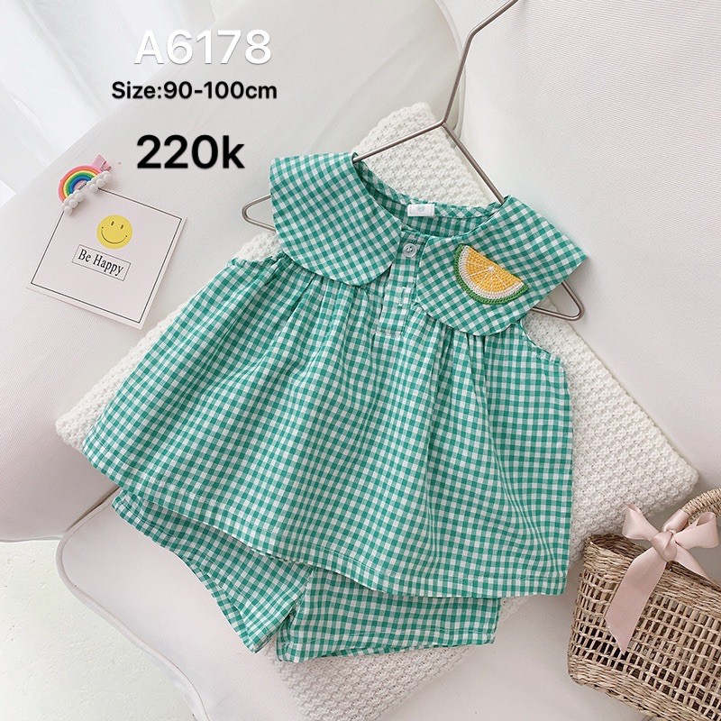 Đồ bộ bé gái họa tiết trái cây