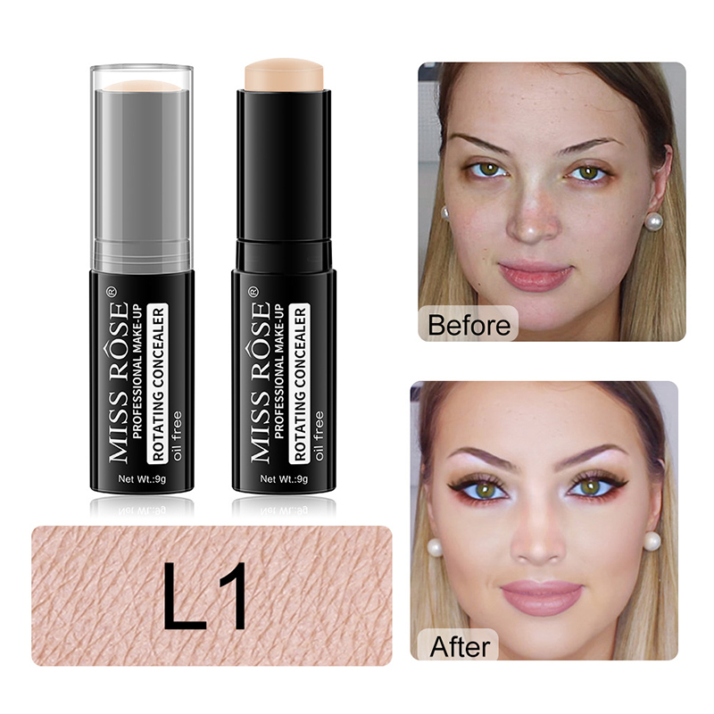 [Hàng mới về] Kem che khuyết điểm MISS ROSE che mụn tiện dụng chất lượng cao