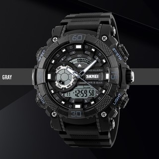 Ảnh thật_ Đồng hồ thể thao nam dây nhựa khớp vòng cung 4 màn hình hiện thị kiểu dáng thể thao SKMEI 1228-Gozid.watches