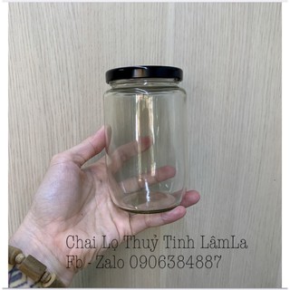[HCM]Hũ Thuỷ Tinh Tròn Nắp Thiếc 375ml