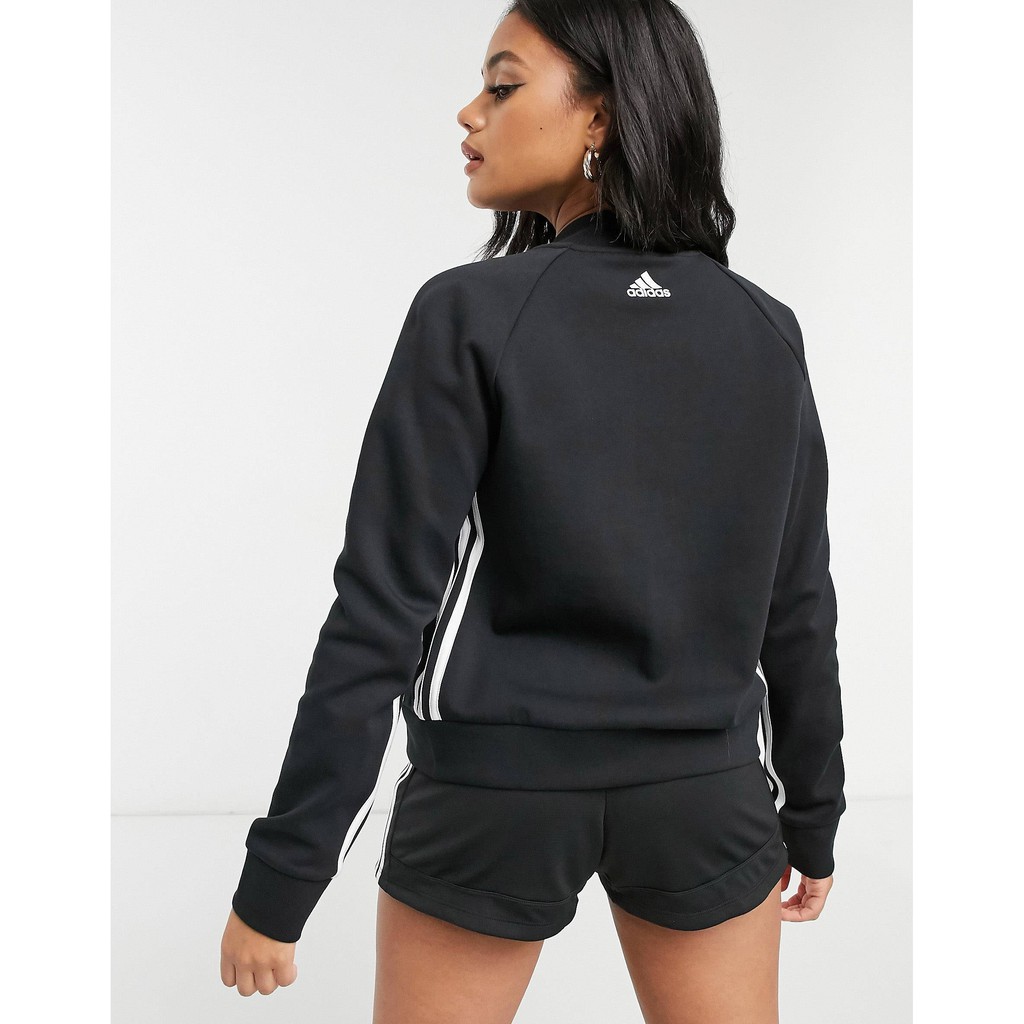 (HÀNG XUẤT XỊN) Áo khoác das đen 1782 3-STRIPES TRACKTOP WOMEN Made in Cambodia full tag code  SIZE S M L | BigBuy360 - bigbuy360.vn