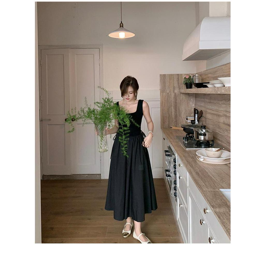 Đầm Dệt Kim Dáng Dài Cổ Vuông Thời Trang Mùa Hè 62073