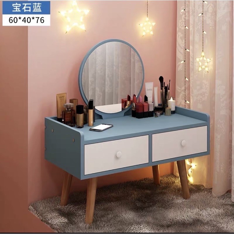Bàn trang điểm kiểu ngồi bệt phong cách hiện đại (có đèn LED )kích thước 60*40*76cm | BigBuy360 - bigbuy360.vn