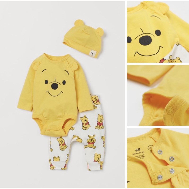 Set gấu vàng 3 chi tiết auth Newborn