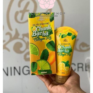 Gel tẩy tế bào chết collagen x3 chanh bạc hà 200ml