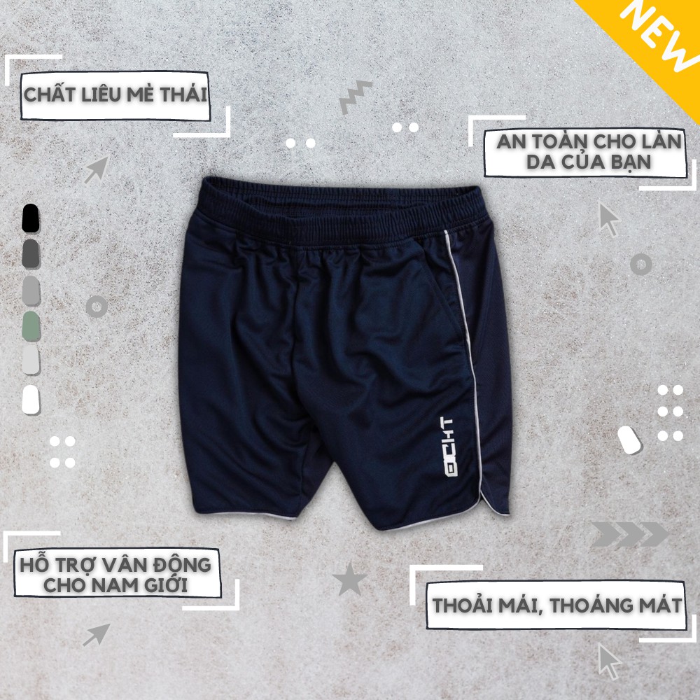 Quần đùi tập gym nam ECHT, quần short thể thao nam thoáng mát, co giãn tốt_QDECHT