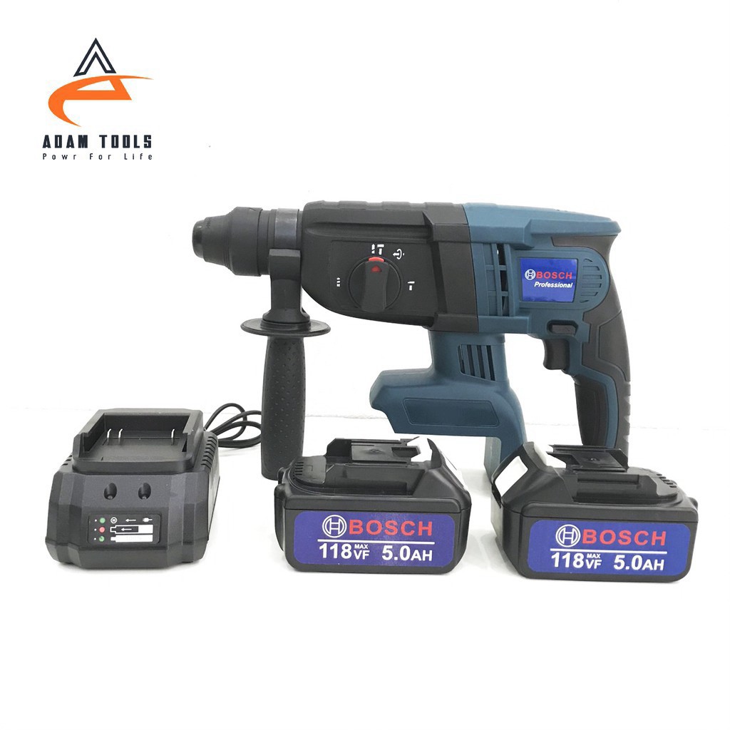 Máy khoan đục bê tông dùng pin Bosch 118v động cơ Không chổi than 3 chức năng chế độ