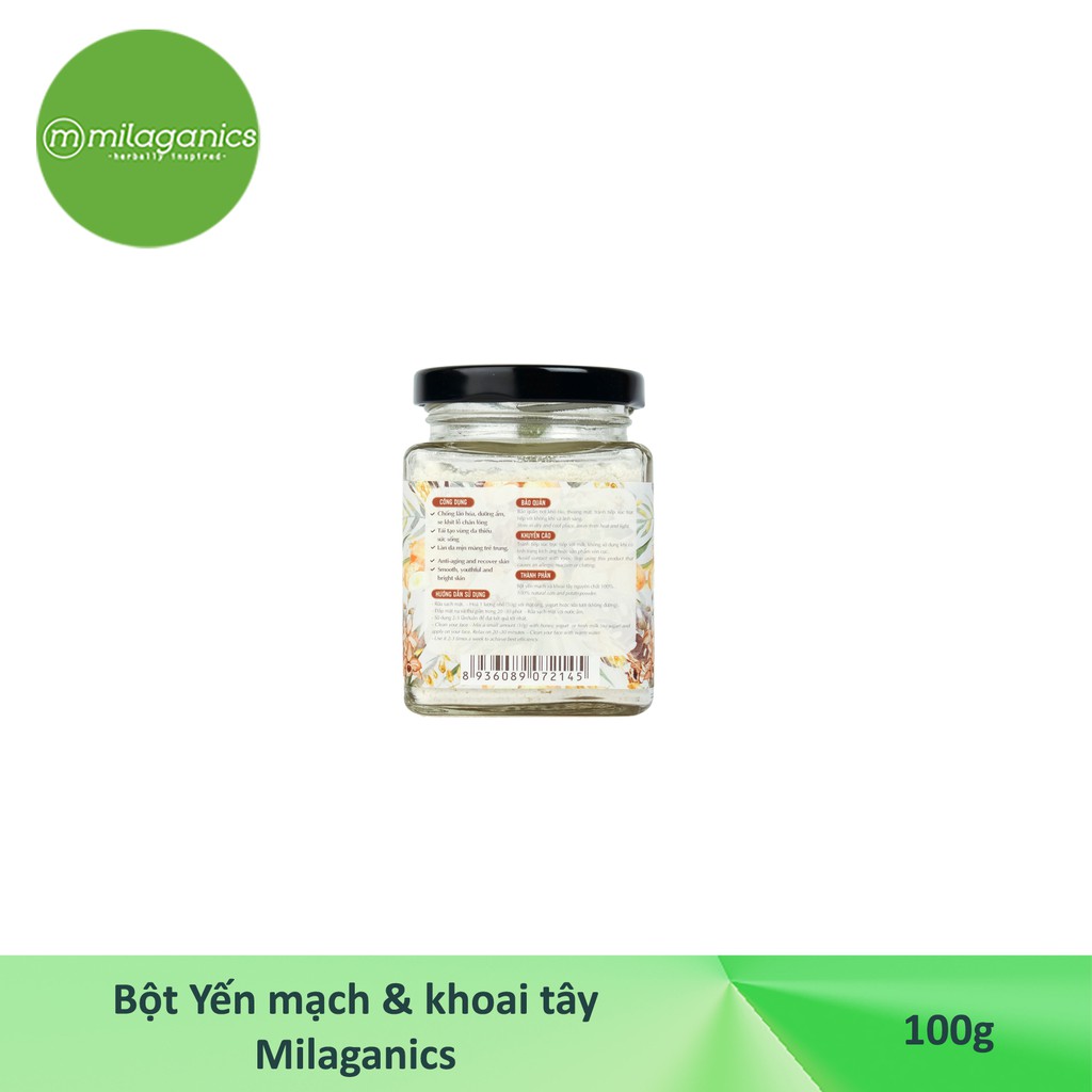 Bột Yến Mạch Khoai Tây Milaganics Hũ 100g | BigBuy360 - bigbuy360.vn