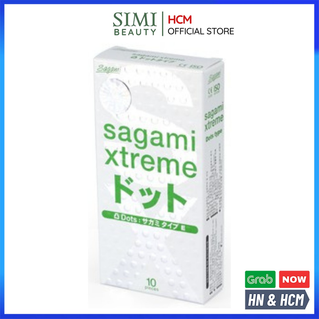 Bao cao su có gai SAGAMI White Nhật Bản tăng khoái cảm truyền nhiệt nhanh bcs mỏng có gai nhỏ nhiều gel bôi trơn