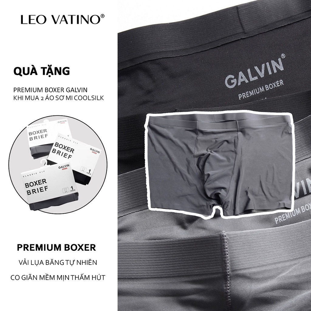 Áo sơ mi nam Coolsilk 100% Leo Vatino Phân phối độc quyền sơ mi dài tay chống nhăn cổ bẻ chuẩn form giữ dáng SMLIFE01 | BigBuy360 - bigbuy360.vn