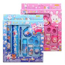 Bộ dụng cụ 9 món học tập cho bé_ Bộ đồ dùng học tập 9 món cho học sinh tiểu học cực dễ thương