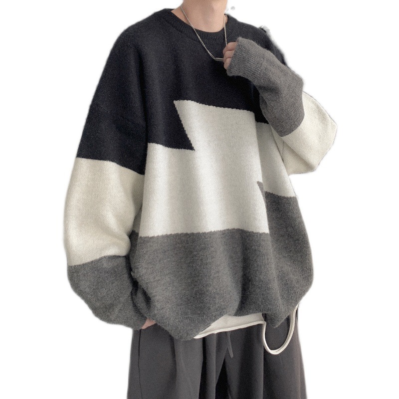 Áo Sweater Tay Dài Dáng Rộng Thời Trang Mùa Đông Cho Nam Giới Tf1