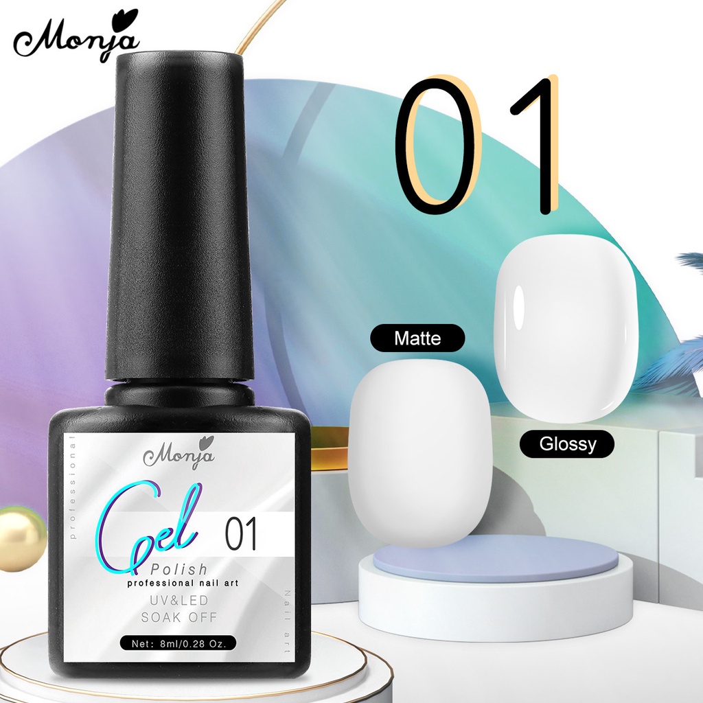 Gel sơn móng tay MONJA 15 màu sắc tùy chọn thời trang 8ml