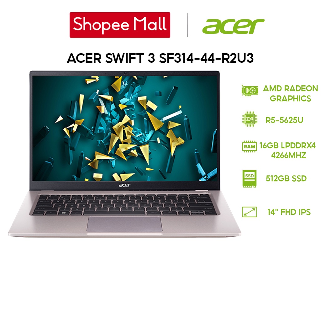 Laptop Acer Swift 3 SF314-44-R2U3 (R5-5625U 16GB 512GB AMD Radeon Graphics 14' FHD)