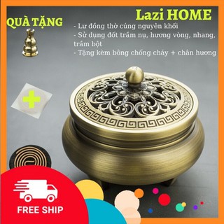 Dụng cụ đốt trầm [HÀNG CAO CẤP], Lư đốt trầm chất liệu đồng nguyên khối - Đẹp, độc, lạ