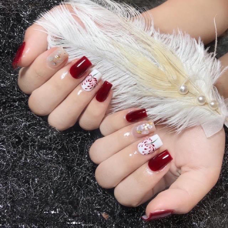 Lông vũ chụp ảnh mẫu móng , nail