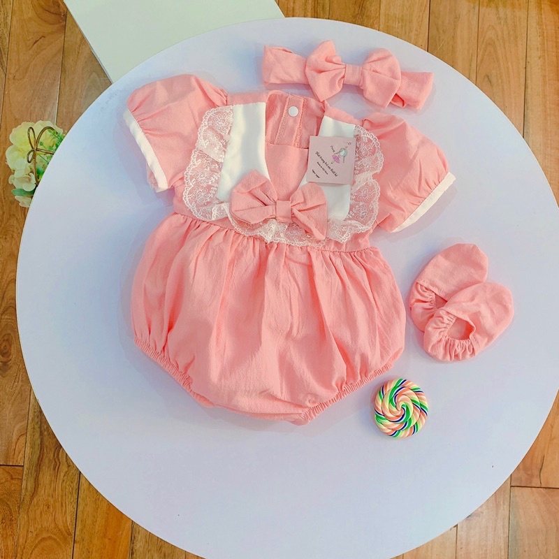 Body bé gái hồng nơ 𝑻𝑨̣̆𝑵𝑮 𝑲𝑬̀𝑴 𝑻𝑼𝑹𝑩𝑨𝑵 SU SHOP -mặc sinh Nhật- thôi nôi quà tặng
