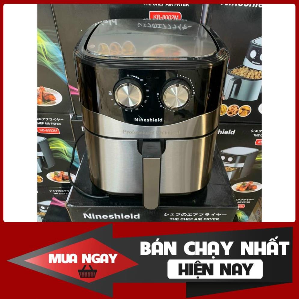 HÀNG SIÊU XỊN -  Nồi chiên không dầu 10.5L Nine Shield KB-8002M, Nồi chiên nướng đa năng, Thế hệ mới