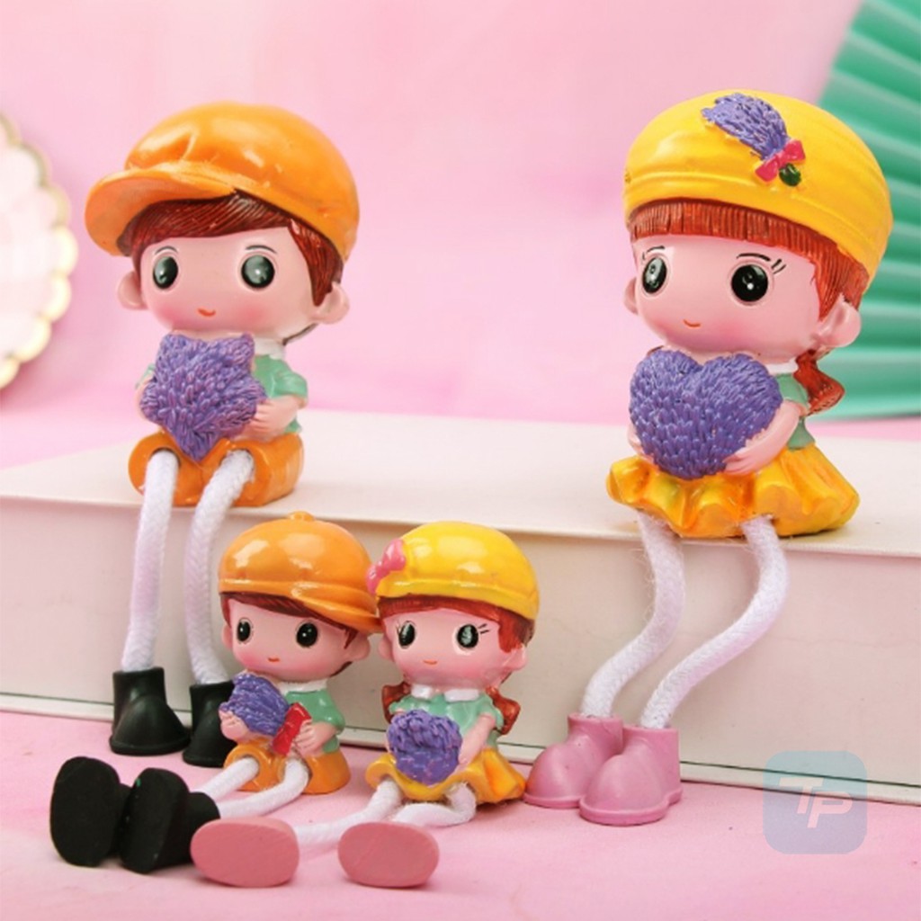 Bộ 4 Búp Bê Gia Đình Mũ Cam
