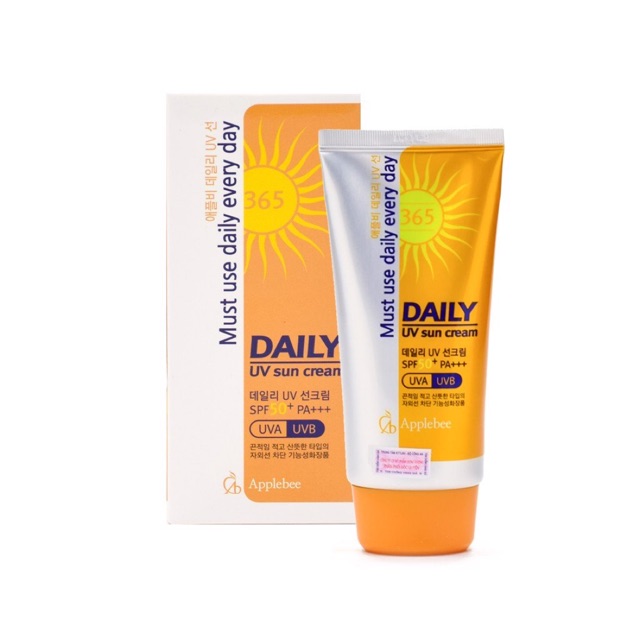 Kem chống nắng Applebee Daily UV Sun Cream SPF50+ PA+++ / 70gram